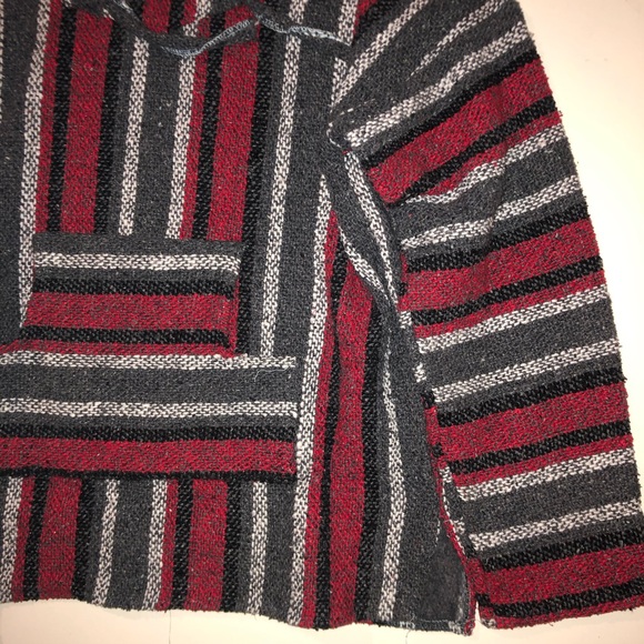 Baja Hoodie Brand Unknown Mens Size Large Red Grey Black - Picture 3 of 9